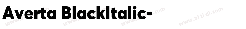 Averta BlackItalic字体转换